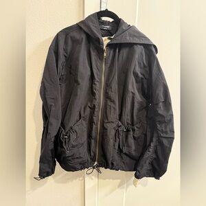 Black windbreaker jacket